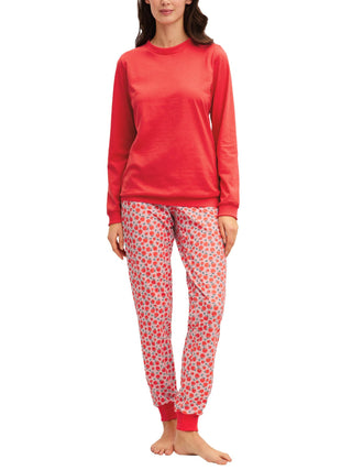 DAMEN Pyjama mit Bündchen