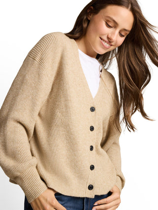 Oversize Cardigan mit V-Ausschnitt
