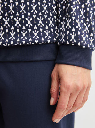 DAMEN Pyjama mit Bündchen