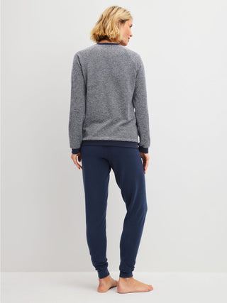 DAMEN Pyjama mit Bündchen