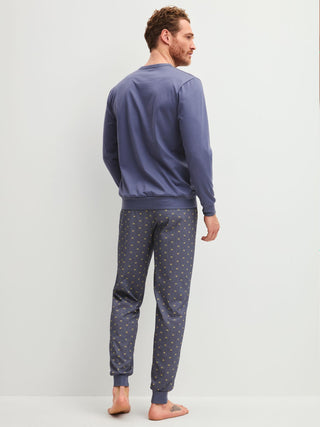 HERREN Pyjama mit Bündchen