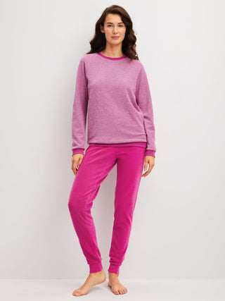 DAMEN Pyjama mit Bündchen