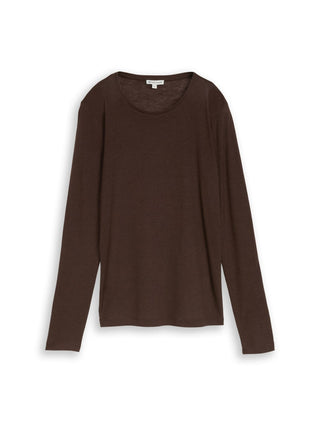Slim Fit Langarmshirt mit Wollanteil