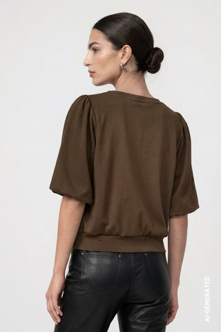 Sweatshirt mit Puffärmeln