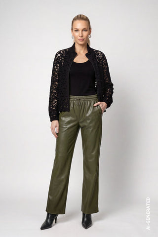 Strickjacke mit Spitze