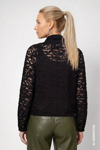 Strickjacke mit Spitze