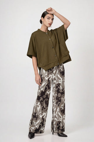 Palazzo Hose mit Paisley-Muster