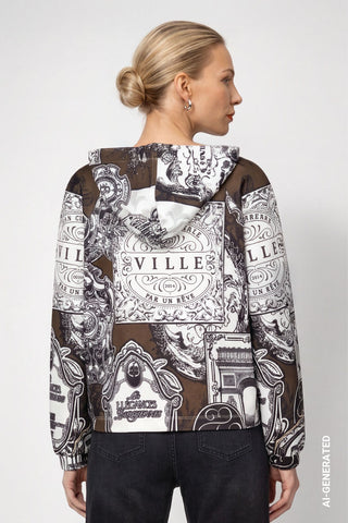 Sweatshirt mit Emblem-Muster