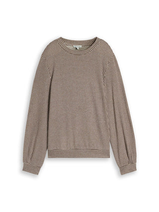 Cosy Langarmshirt mit Muster