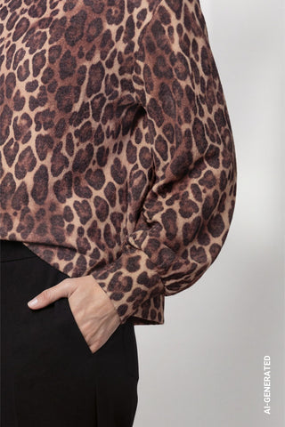 Sweatshirt mit Leomuster