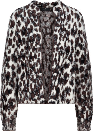 Flauschige Leo-Strickjacke