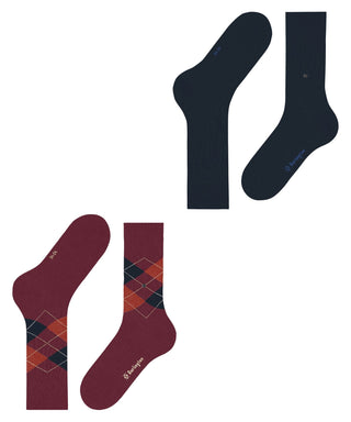 Burlington Everyday Argyle Mix 2-Pack Herren