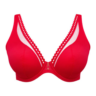 WOWGIRL true red halb unterlegter BH tiefdek.