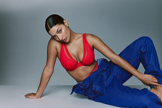 WOWGIRL true red halb unterlegter BH tiefdek.