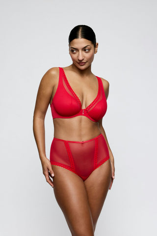 WOWGIRL true red halb unterlegter BH tiefdek.