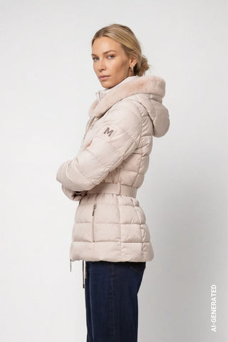 Steppjacke mit Taillengürtel