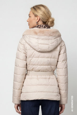 Steppjacke mit Taillengürtel
