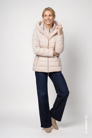 Steppjacke mit Taillengürtel