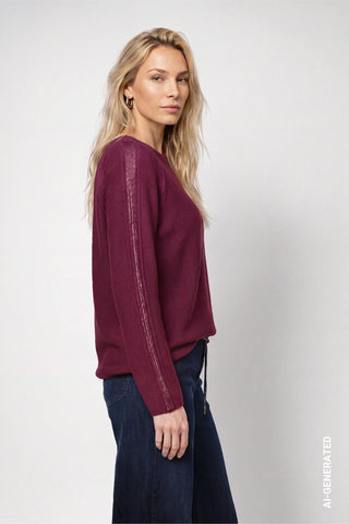 Strickpullover mit Schmuckakzenten