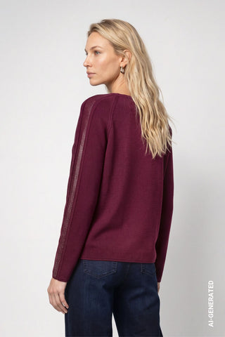 Strickpullover mit Schmuckakzenten
