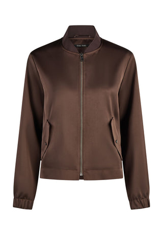 Bomberjacke mit Rippkragen