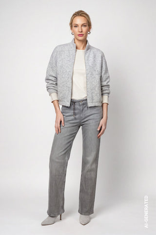 Strickjacke mit Reißverschluss