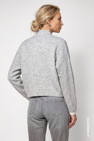 Strickjacke mit Reißverschluss