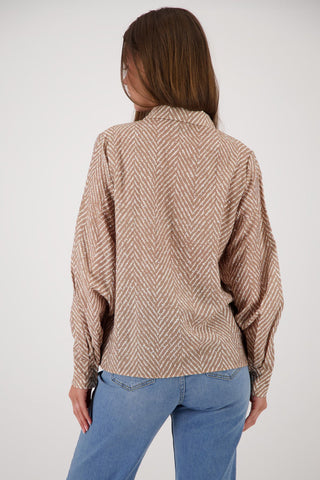 Bluse mit Fischgrat-Muster