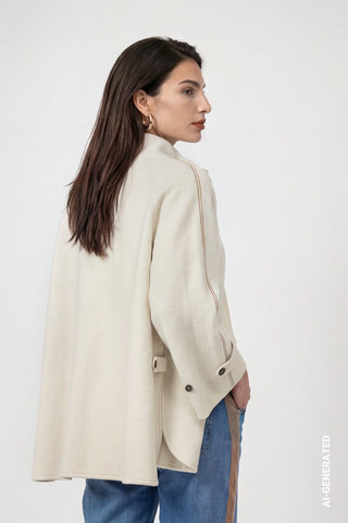 Doubleface Strickjacke