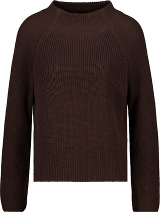 Strickpullover mit Stehkragen