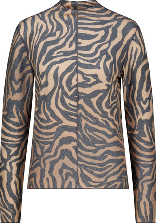 Langarmshirt mit Zebra-Muster
