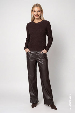 Basic-Strickpullover mit Lurex