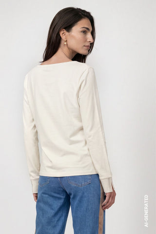 Langarmshirt mit Strassdetails