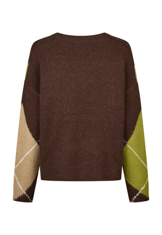 Pullover mit übergroßem Argyle-Muster