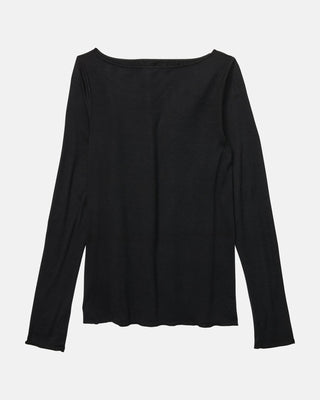 Shirt Langarm cashmere dream Stand, schwarz