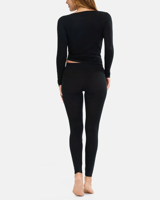 Shirt Langarm cashmere dream Stand, schwarz