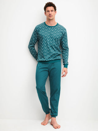 HERREN Pyjama mit Bündchen