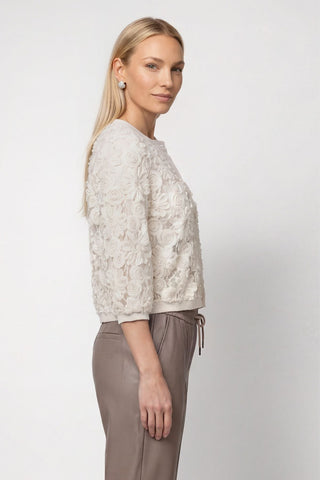 Strickjacke mit Blumenmuster
