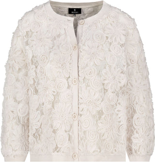 Strickjacke mit Blumenmuster