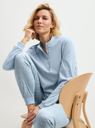 DAMEN Pyjama mit Bündchen