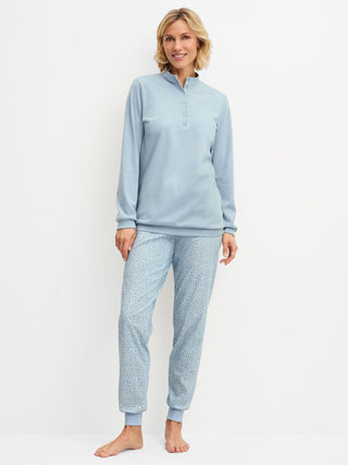 DAMEN Pyjama mit Bündchen