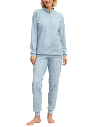 DAMEN Pyjama mit Bündchen
