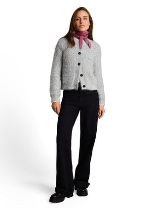 Loose Fit Cardigan aus Federgarn