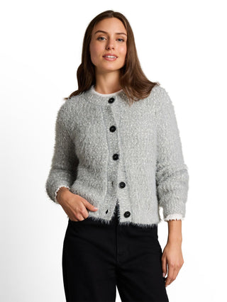 Loose Fit Cardigan aus Federgarn