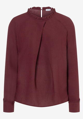 Crêpe Blouse, pomegranate red