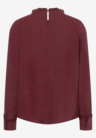 Crêpe Blouse, pomegranate red