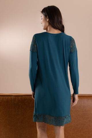 Night Shirt Langarm, Länge 95 cm