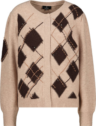 Strickjacke mit Rautenmuster