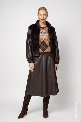 Jacke mit Kunstfell