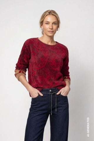 Strickpullover mit Paisley-Muster